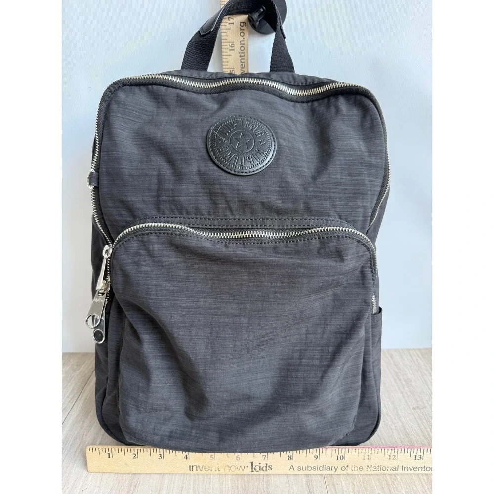 Kipling Seoul Large Laptop‎ Backpack Black Nylon Travel School Utility Bag